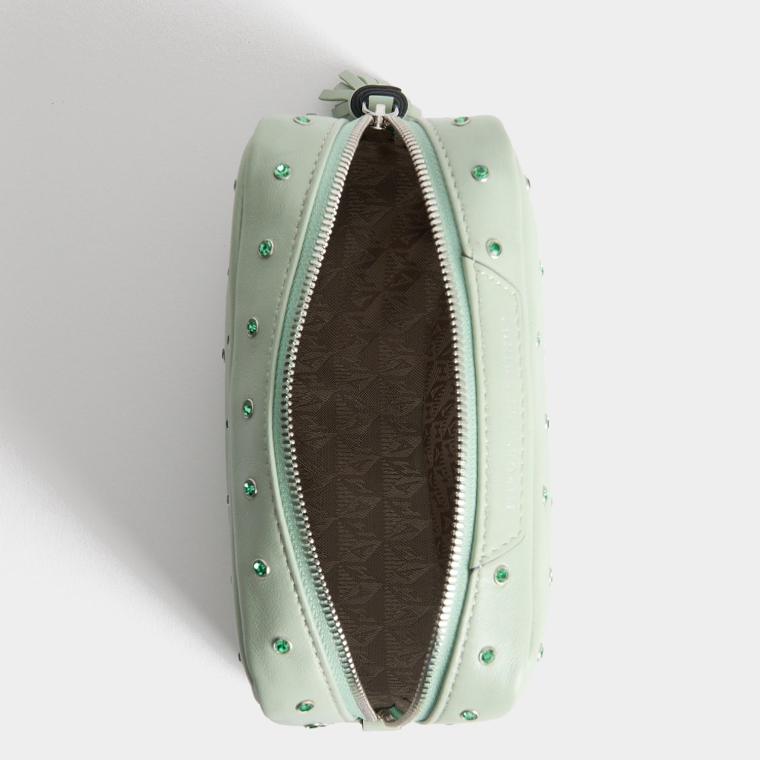 Crystals Important Things Pouch -

          
            Calf leather in Erinite green -
          

          Anya Hindmarch EU
