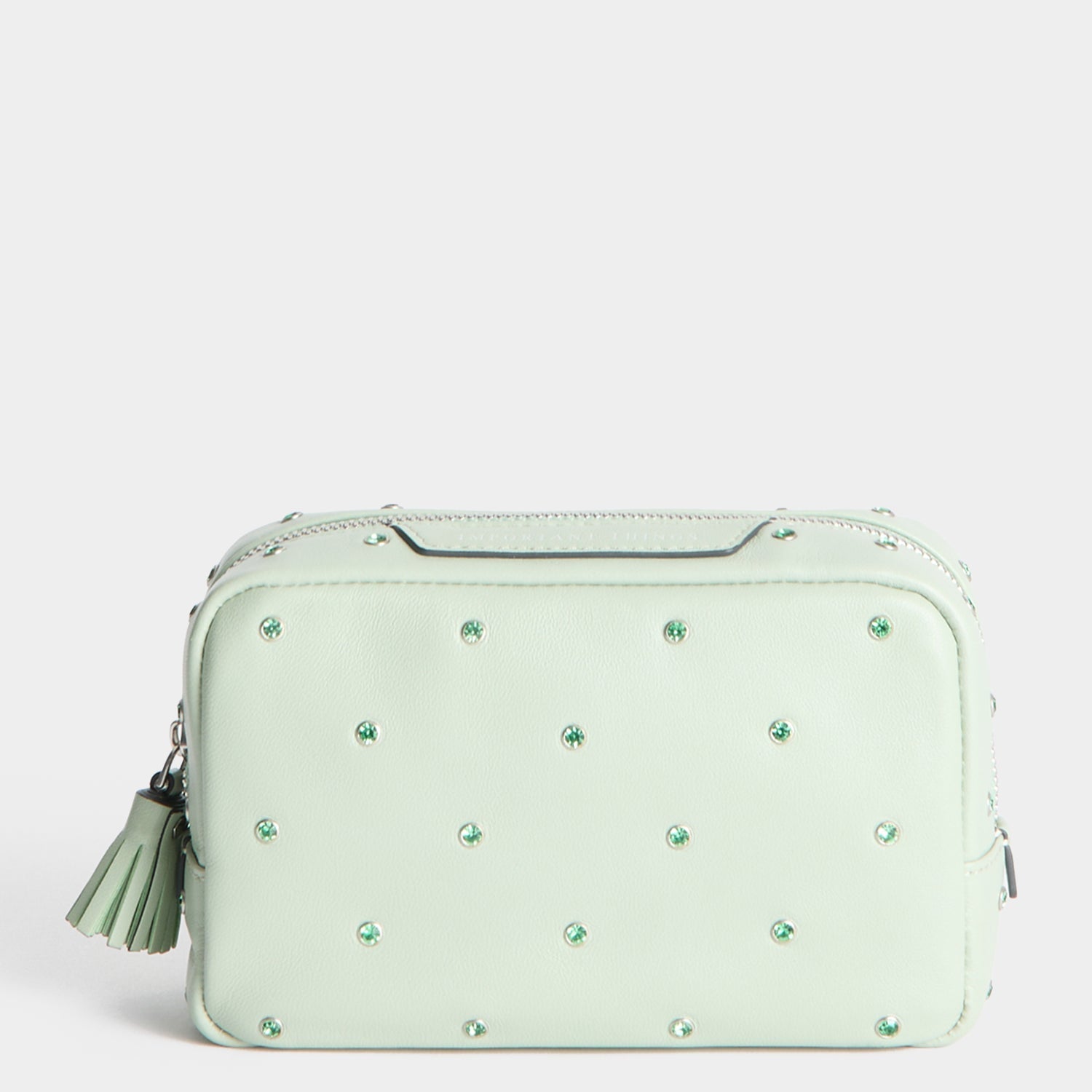 Crystals Important Things Pouch -

          
            Calf leather in Erinite green -
          

          Anya Hindmarch EU
