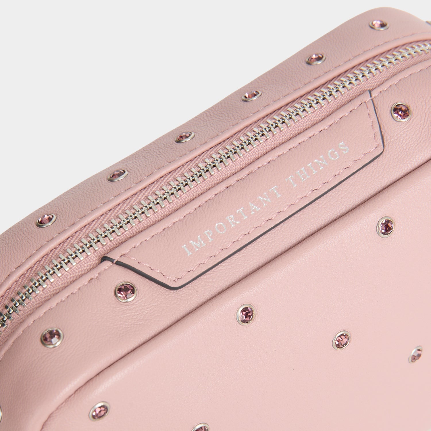 Crystals Important Things Pouch -

          
            Calf leather in Rose -
          

          Anya Hindmarch EU
