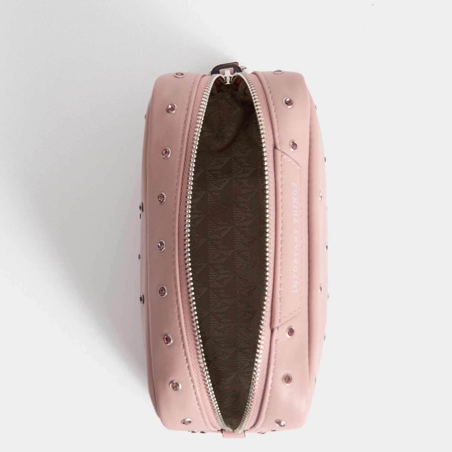 Crystals Important Things Pouch -

          
            Calf leather in Rose -
          

          Anya Hindmarch EU
