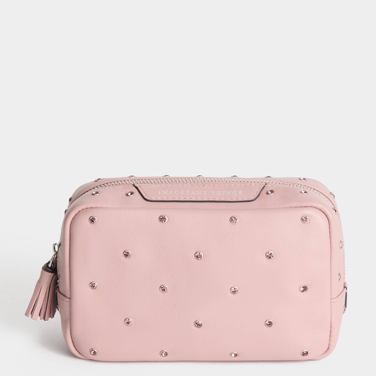 Crystals Important Things Pouch -

          
            Calf leather in Rose -
          

          Anya Hindmarch EU
