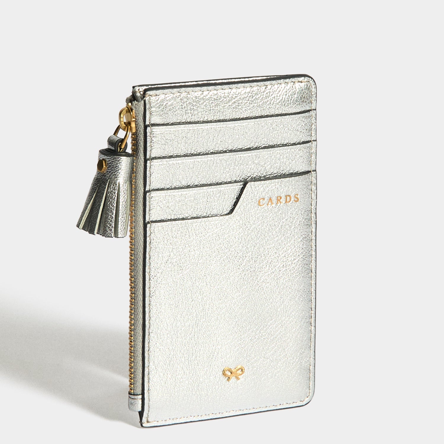 Anya Brands BAND-AID® Brand Zip Card Case -

          
            Capra Leather in Silver -
          

          Anya Hindmarch EU
