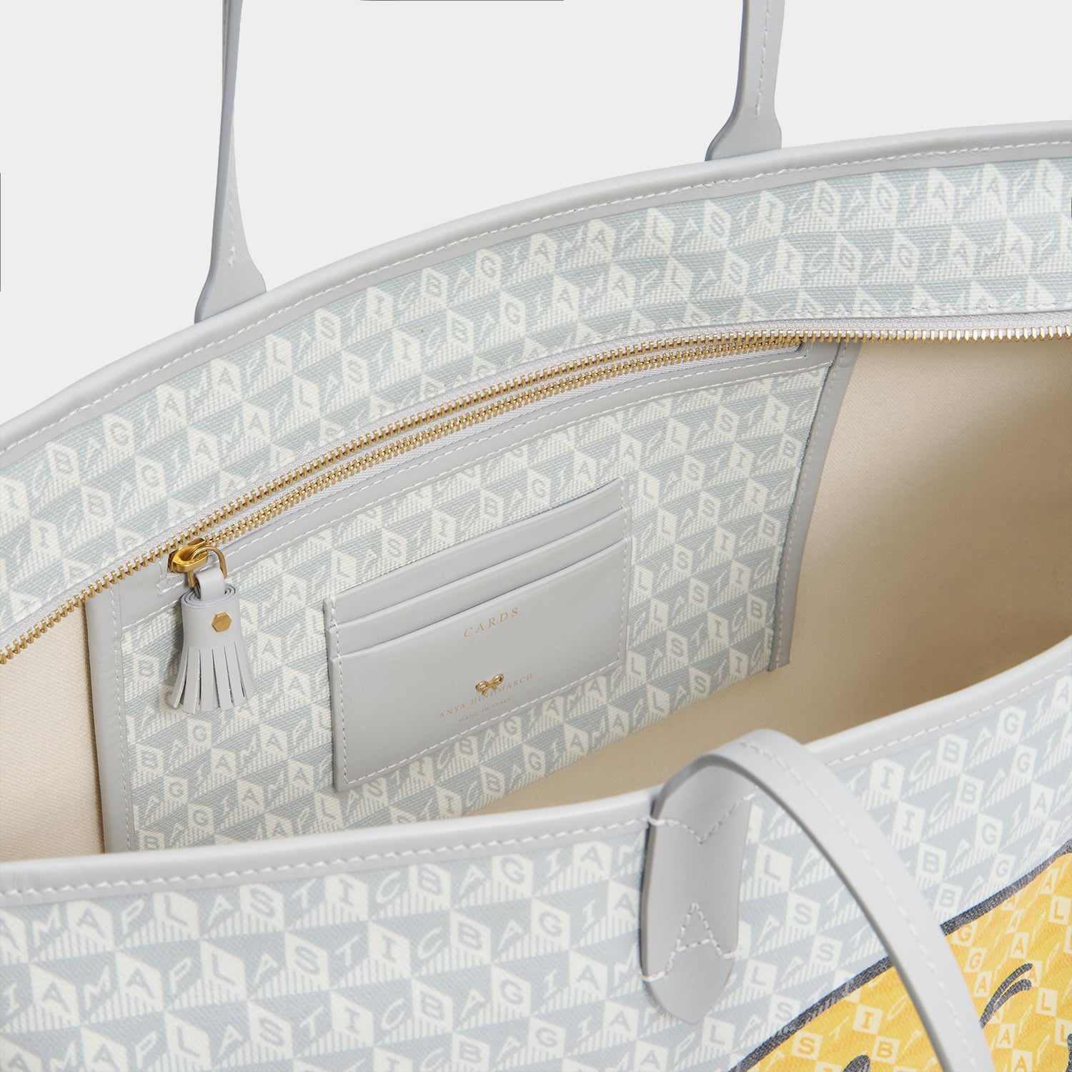 I Am A Plastic Bag Wink Zipped Tote -

          
            Recycled Canvas in Frost -
          

          Anya Hindmarch EU
