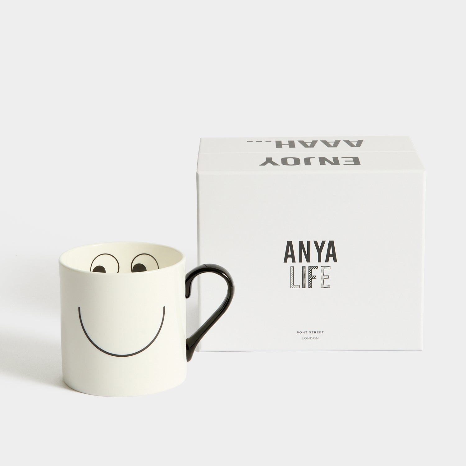 Happy Eyes Large Mug -

          
            Bone China in White -
          

          Anya Hindmarch EU
