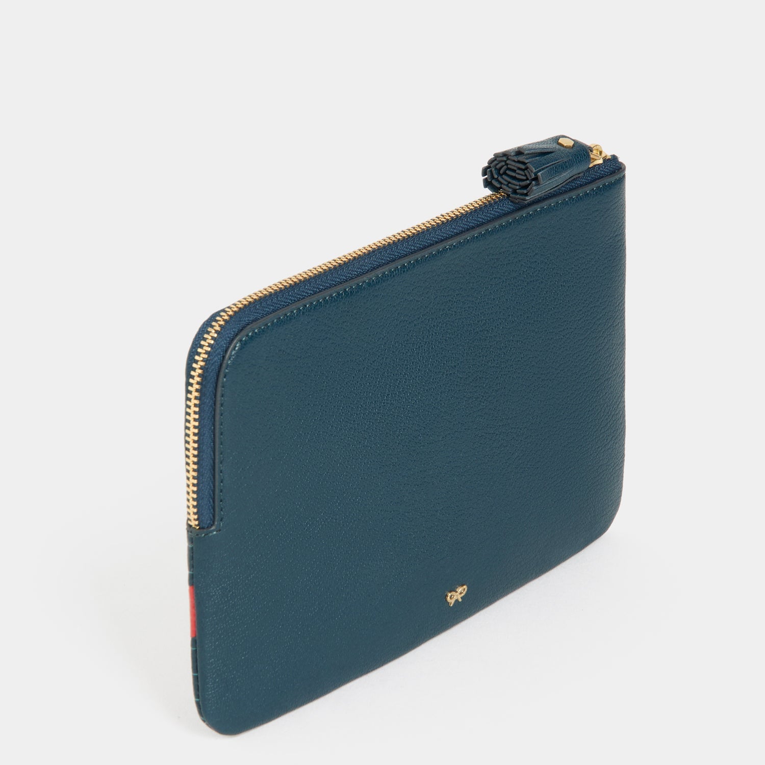 Anya Brands Advil Zip Loose Pocket -

          
            Capra Leather in Petrol Blue -
          

          Anya Hindmarch EU
