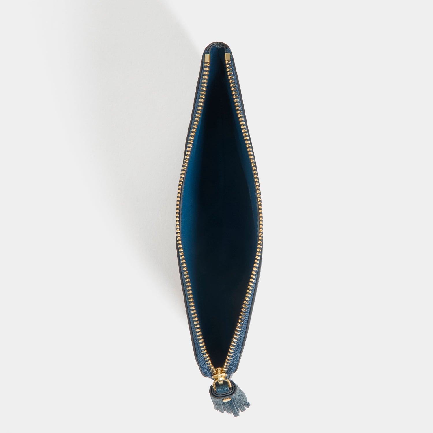 Anya Brands Advil Zip Loose Pocket -

          
            Capra Leather in Petrol Blue -
          

          Anya Hindmarch EU
