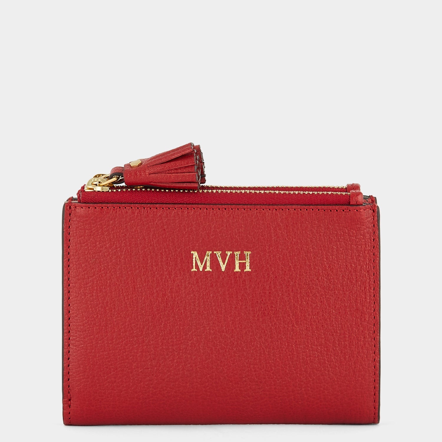 Small Double Zip Wallet -

          
            Capra Leather in Red -
          

          Anya Hindmarch EU
