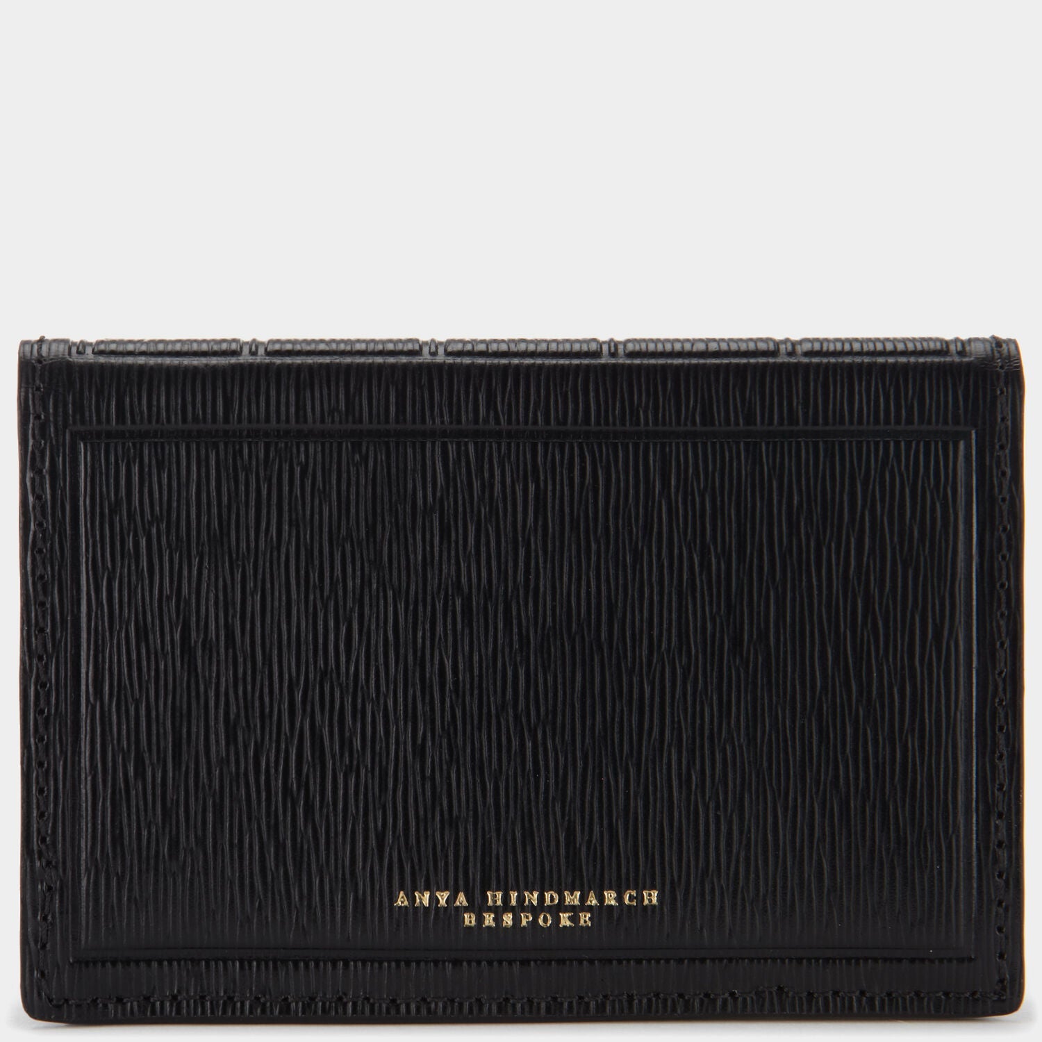 Bespoke Folded Card Case -

          
            London Grain in Black -
          

          Anya Hindmarch EU
