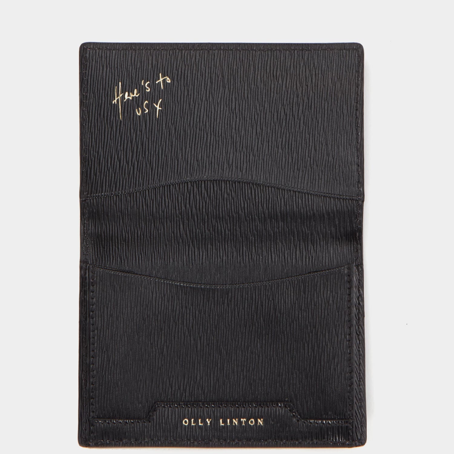 Bespoke Folded Card Case -

          
            London Grain in Black -
          

          Anya Hindmarch EU
