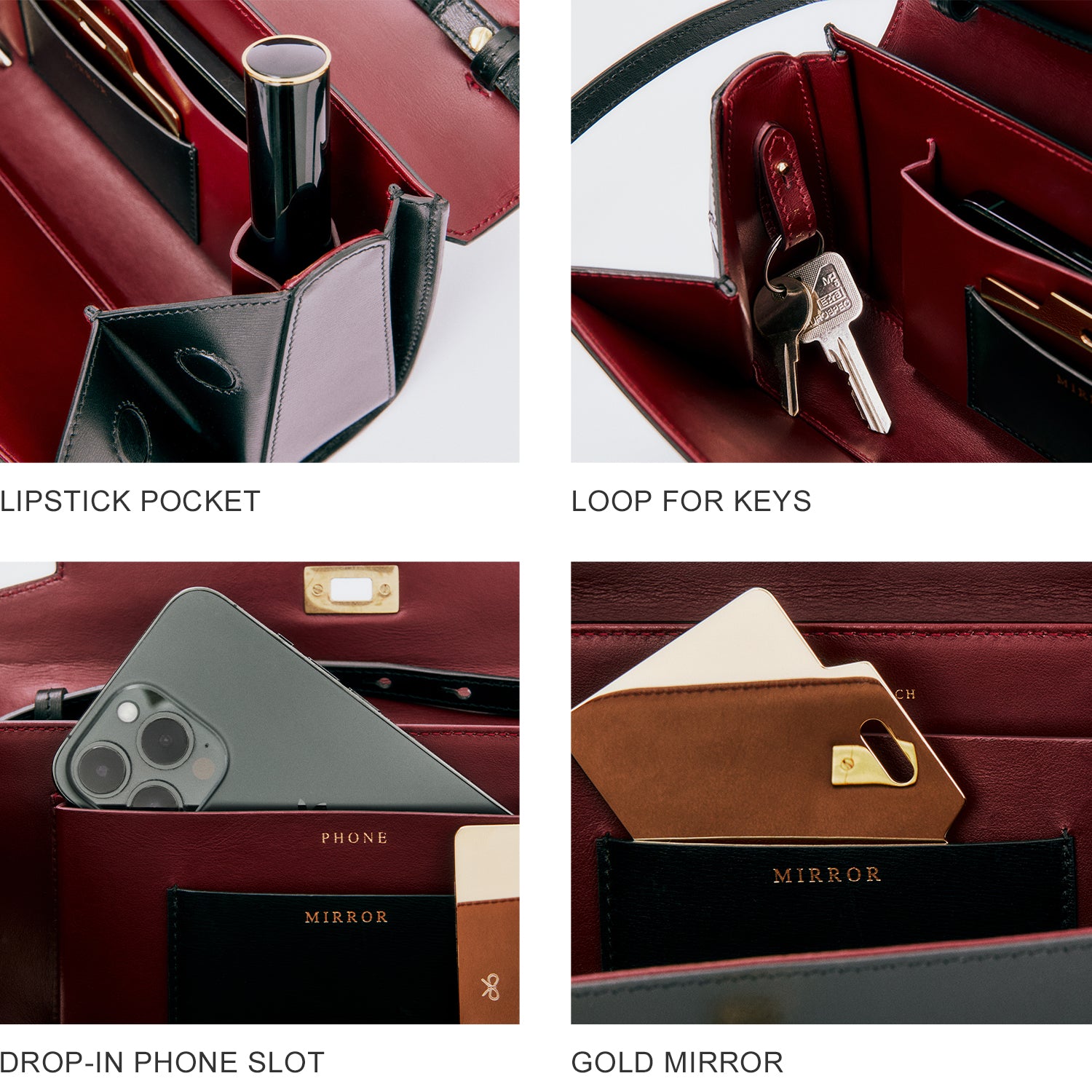 Mortimer Clutch -

          
            Crosshatch Leather in Barolo Red  -
          

          Anya Hindmarch EU
