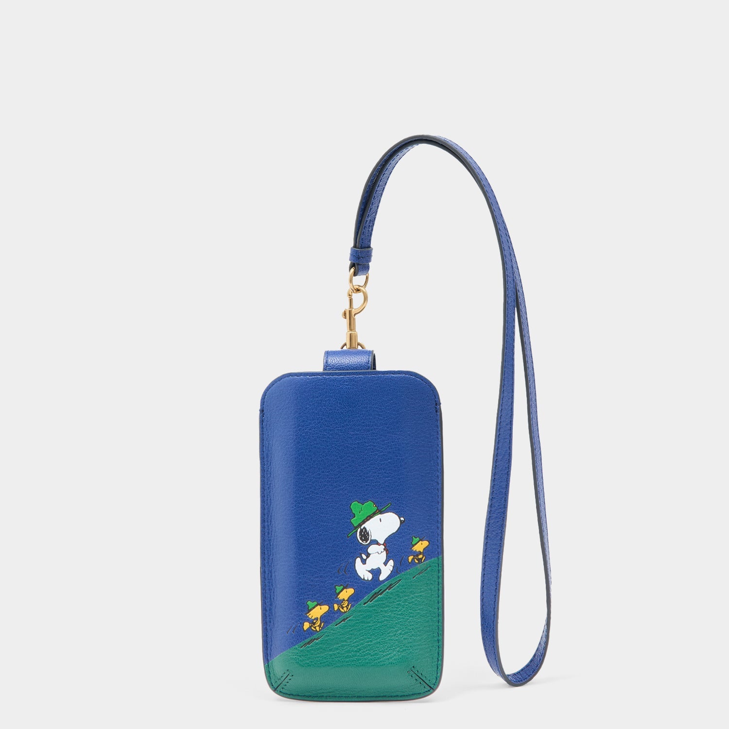 Peanuts Snoopy Sunglasses Pouch -

          
            Calf Leather in School Blue -
          

          Anya Hindmarch EU
