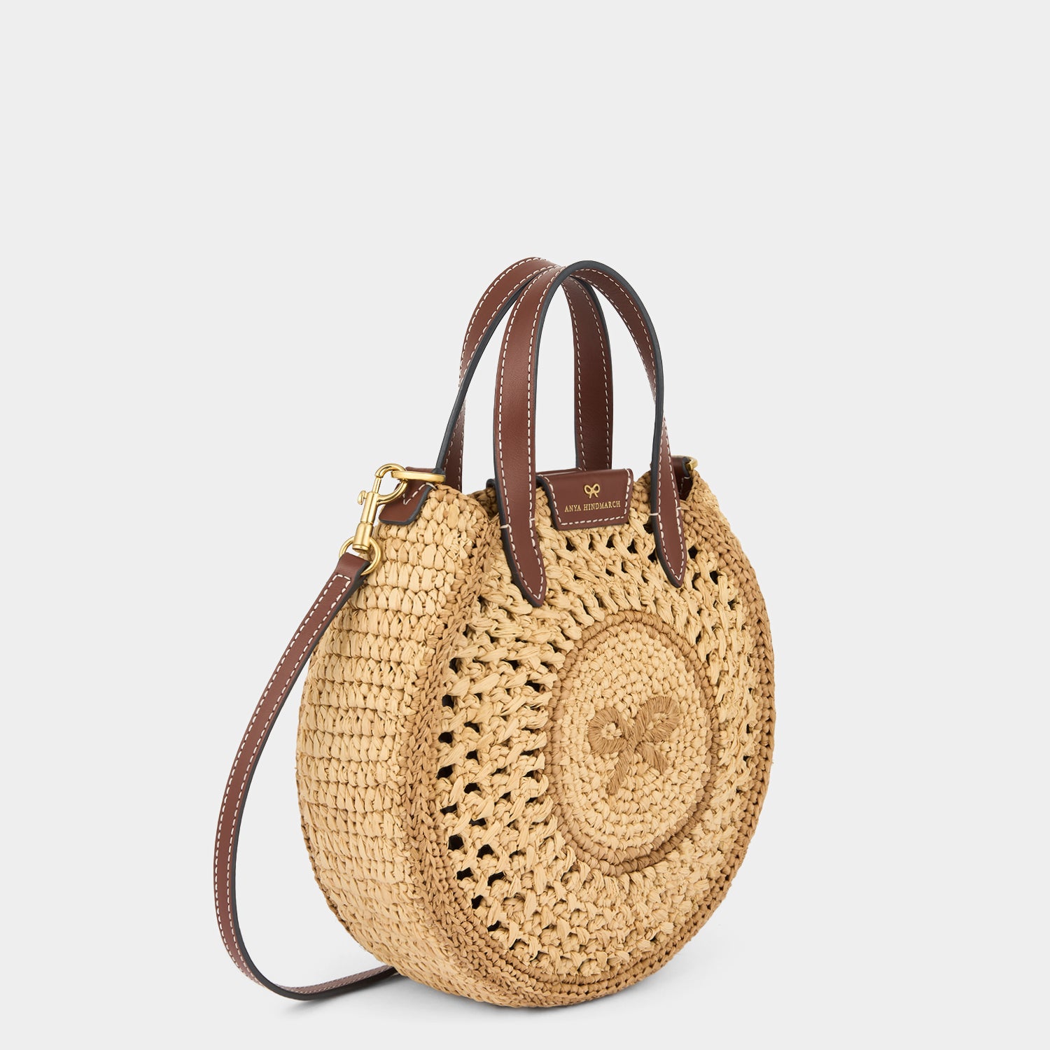 Raffia Small Round Bow Tote -

          
            Raffia in Natural -
          

          Anya Hindmarch EU
