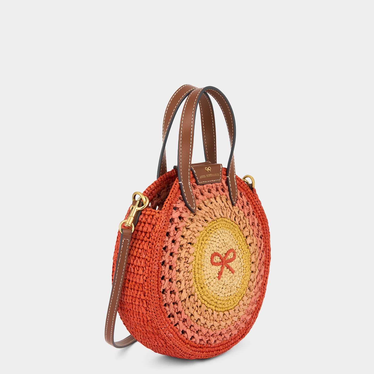 Raffia Small Round Bow Tote -

          
            Raffia in Orange/Multi -
          

          Anya Hindmarch EU
