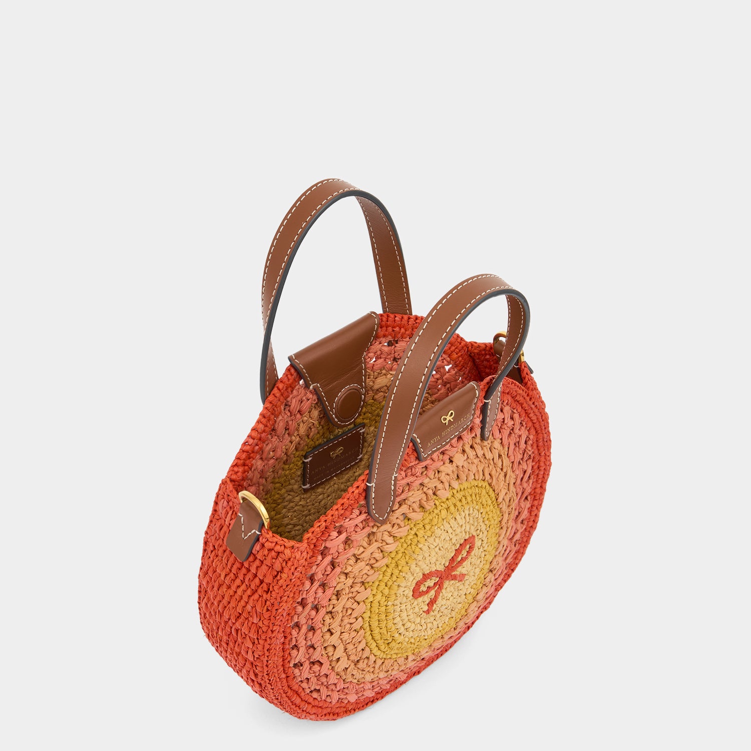 Raffia Small Round Bow Tote -

          
            Raffia in Orange/Multi -
          

          Anya Hindmarch EU
