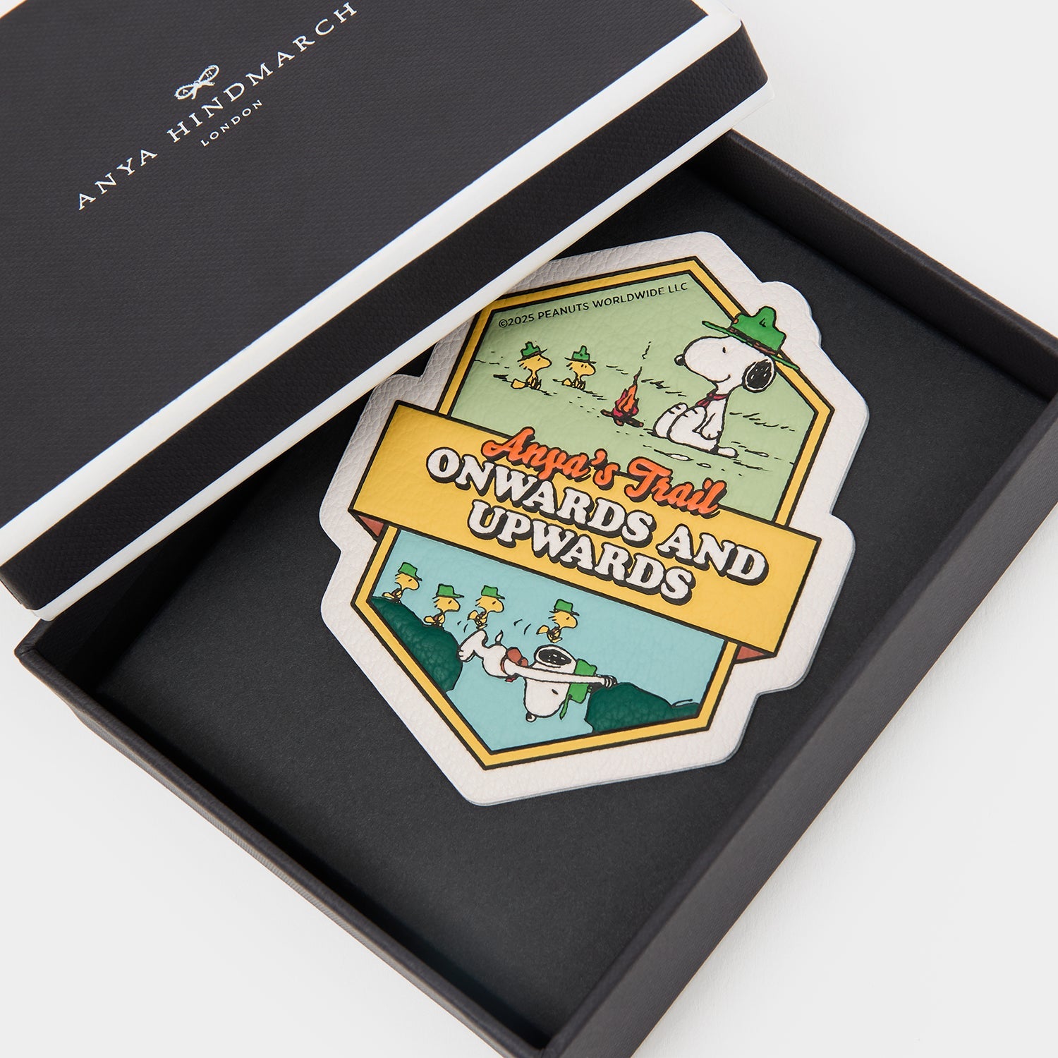 Peanuts Snoopy Sticker -

          
            Capra Leather in Optic White -
          

          Anya Hindmarch EU
