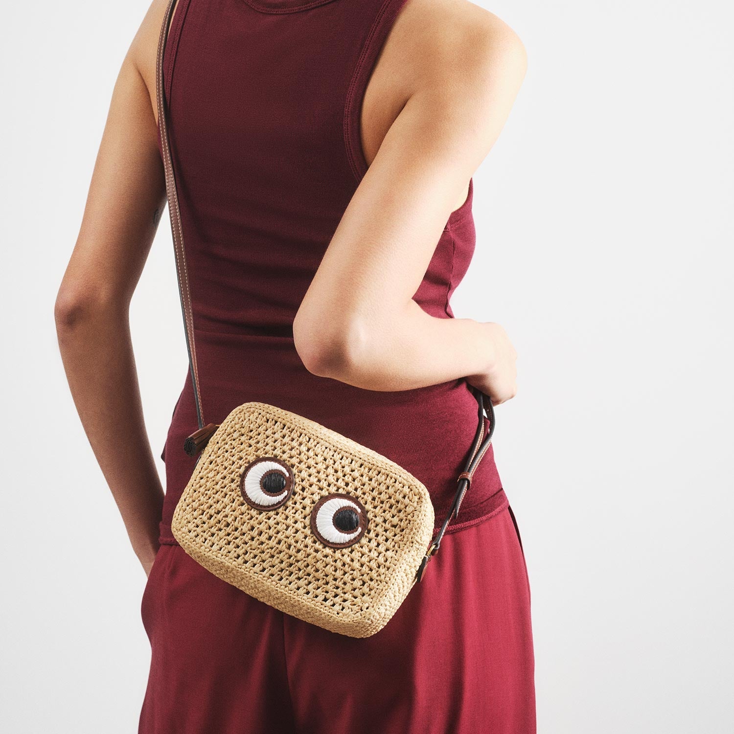 Raffia Eyes Cross-body | Anya Hindmarch EU