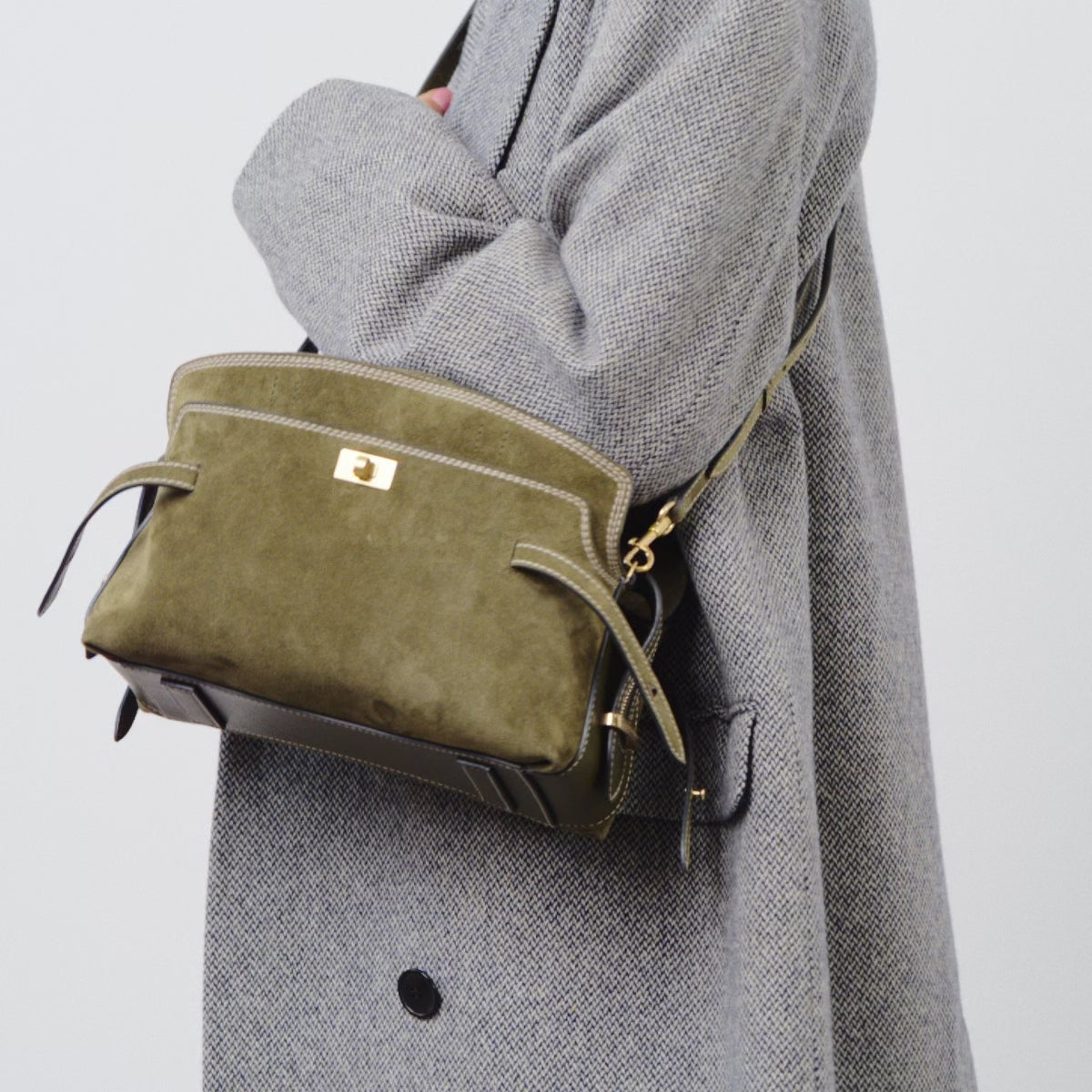 Wilson Stitch Cross-body -

          
            Suede in Bonsai Green -
          

          Anya Hindmarch EU
