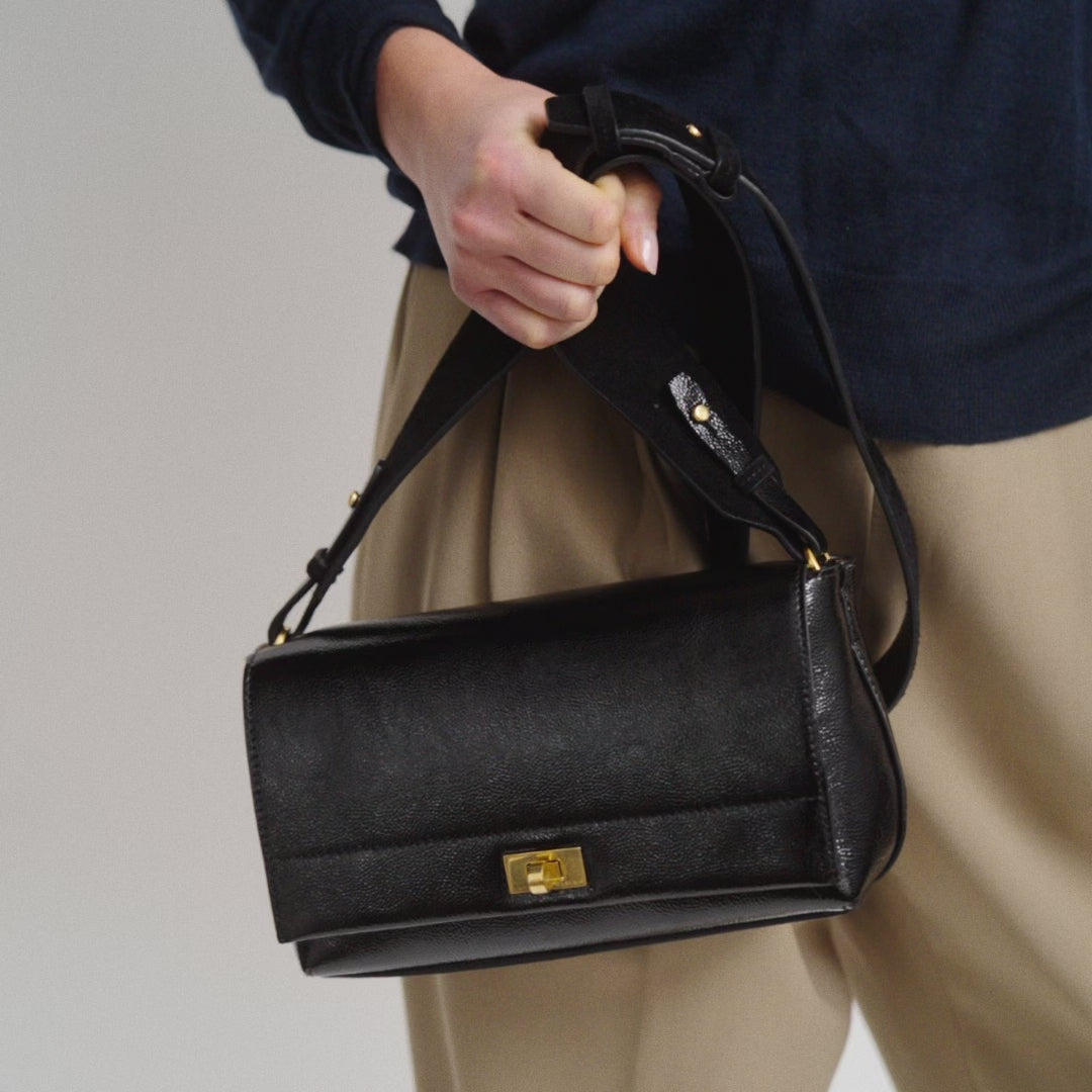 Mortimer Cross-body -

          
            Suede Leather in Black -
          

          Anya Hindmarch EU
