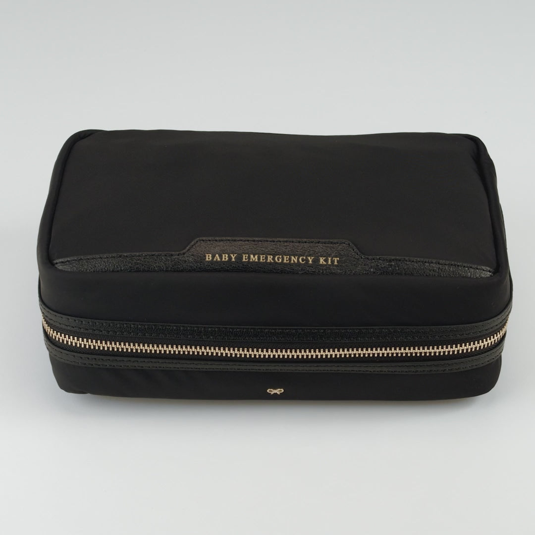 Logo Baby Emergency Kit -

          
            Jacquard Nylon in Black -
          

          Anya Hindmarch EU

