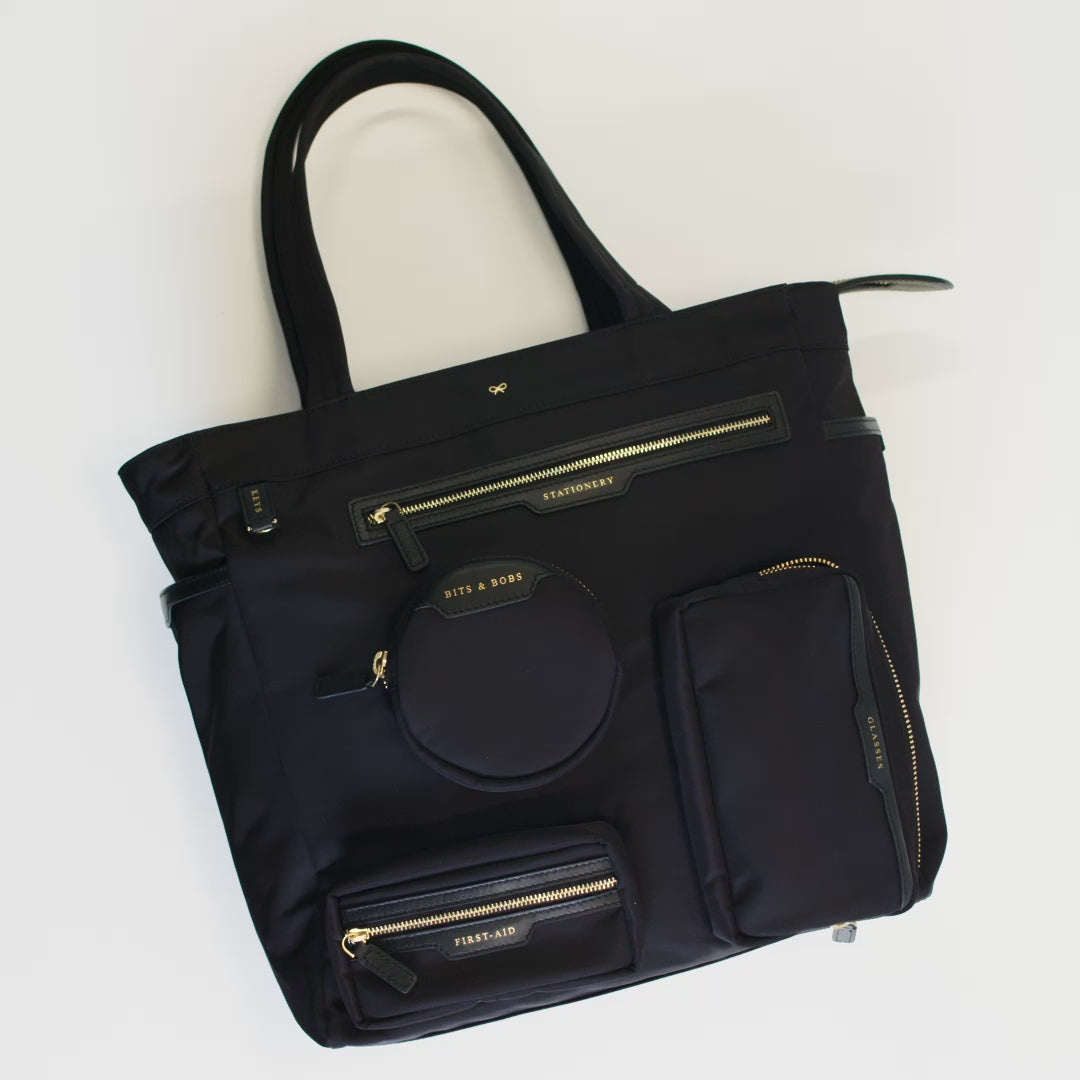 Commuter Tote -

          
            Regenerated Econyl® in Black -
          

          Anya Hindmarch EU
