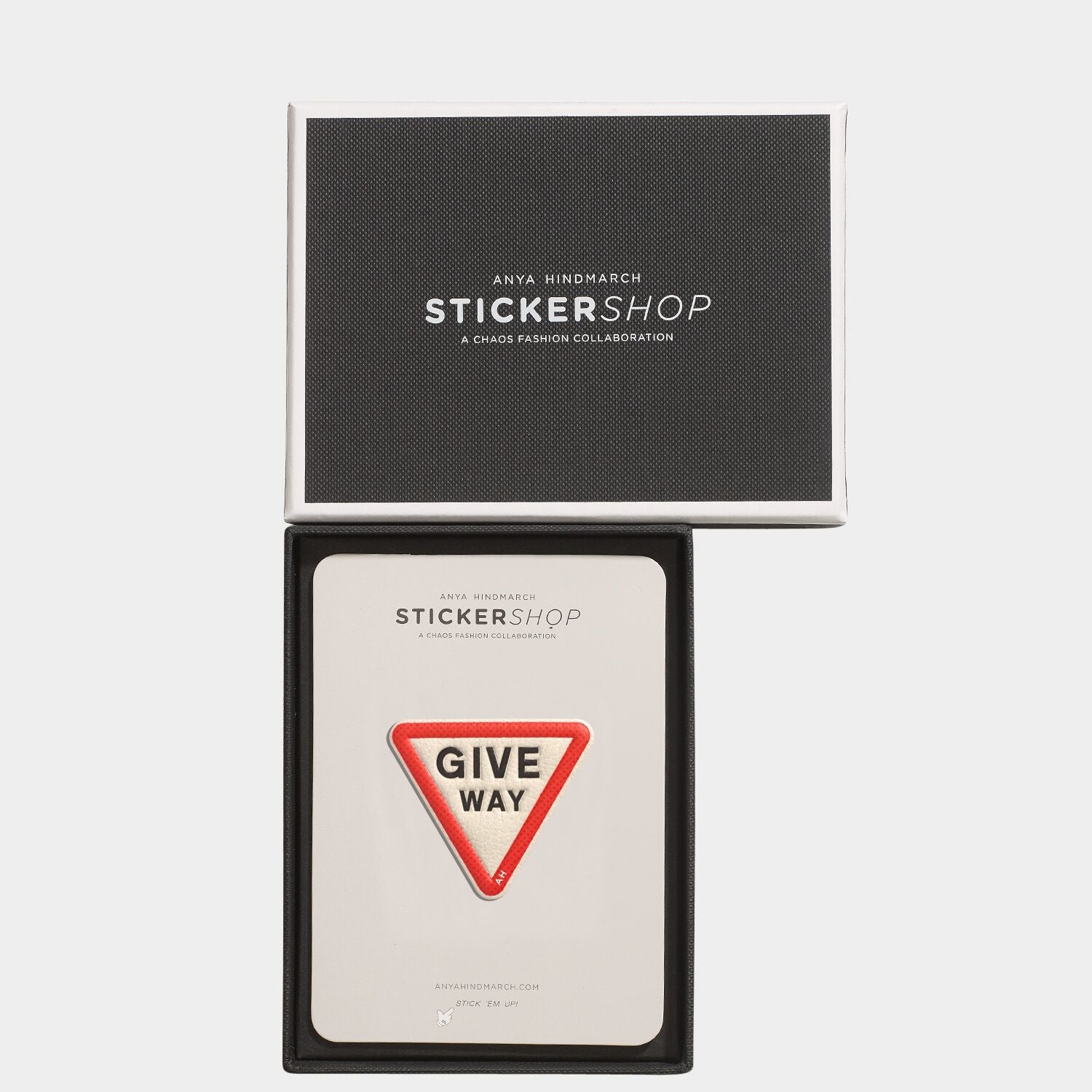 Give Way Leather Stickers -

          
            Capra in Chalk -
          

          Anya Hindmarch EU
