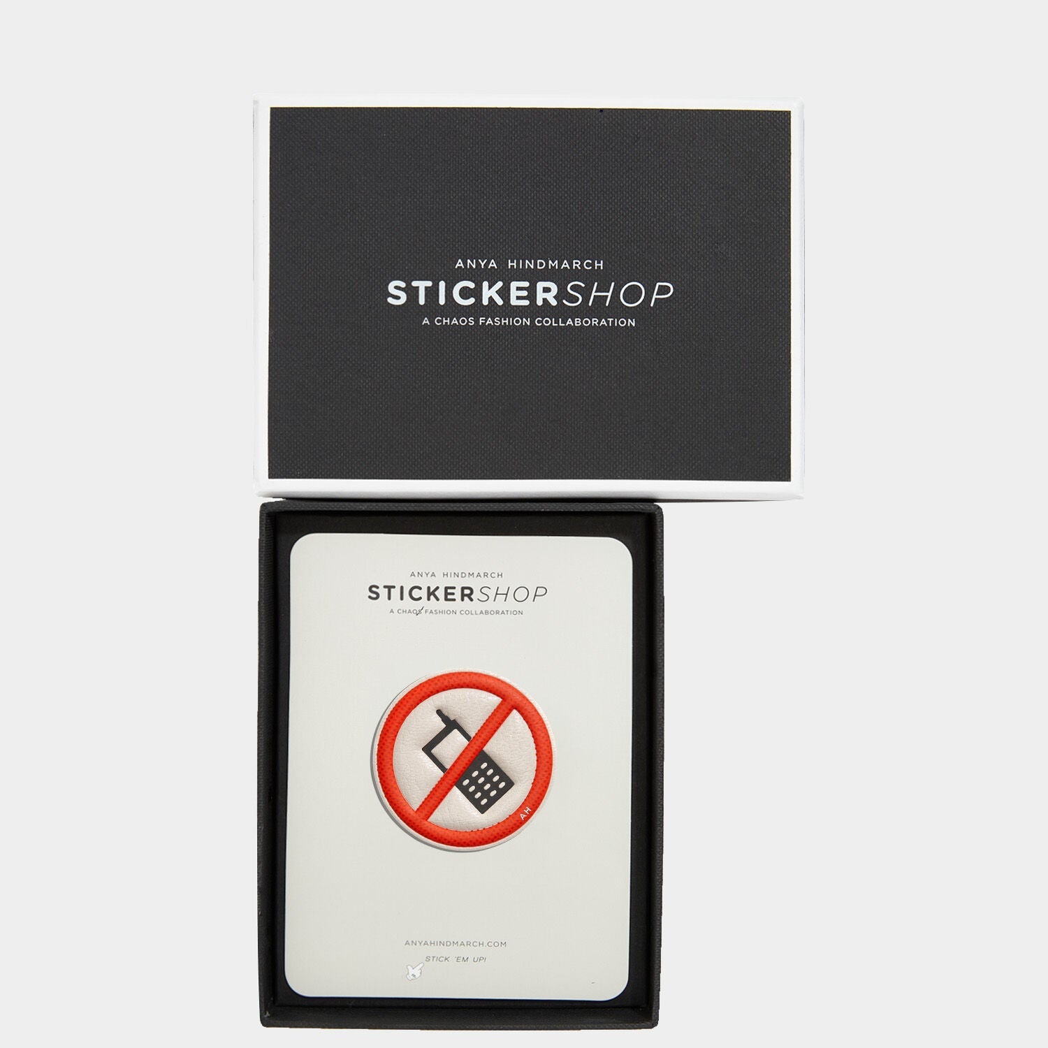 No Mobiles Leather Stickers -

          
            Capra in Chalk -
          

          Anya Hindmarch EU
