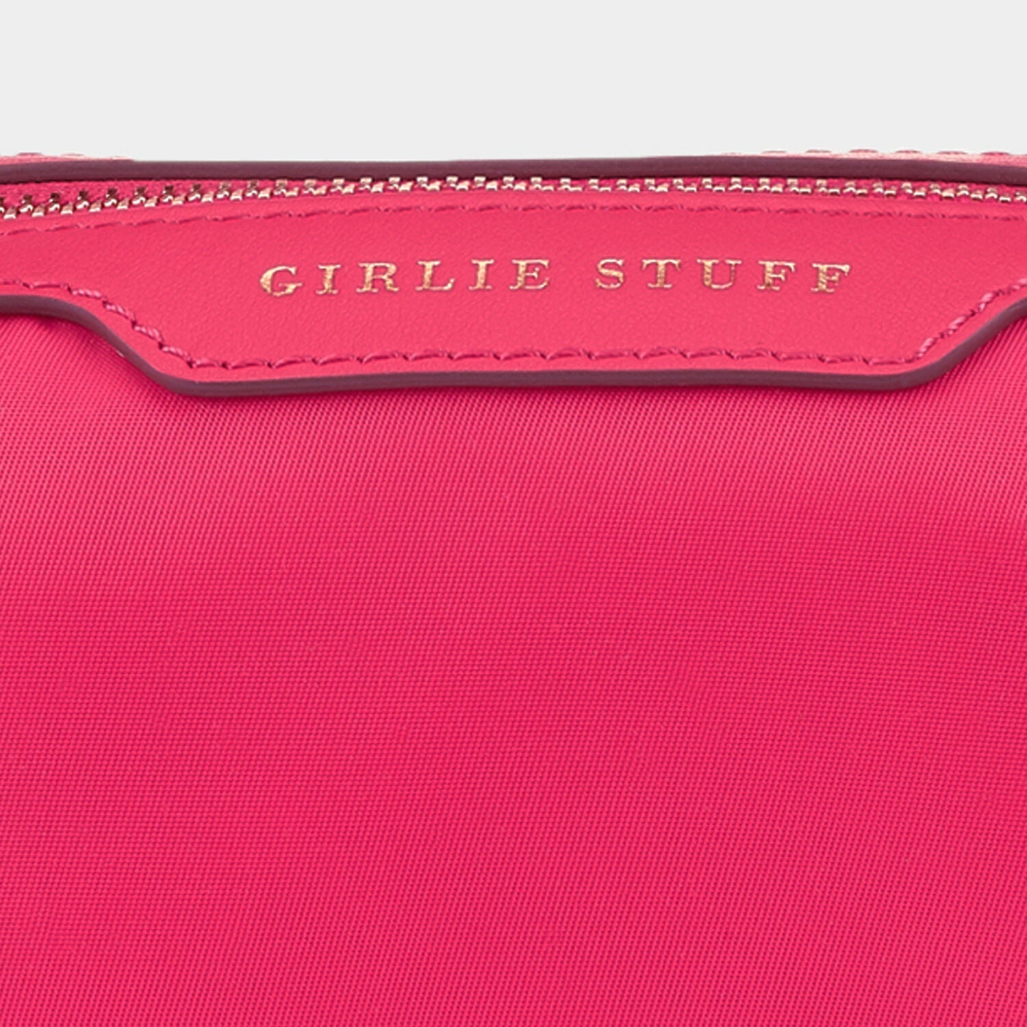 Girlie Stuff Pouch -

                  
                    Econyl® Regenerated Nylon in Hot Pink -
                  

                  Anya Hindmarch EU
