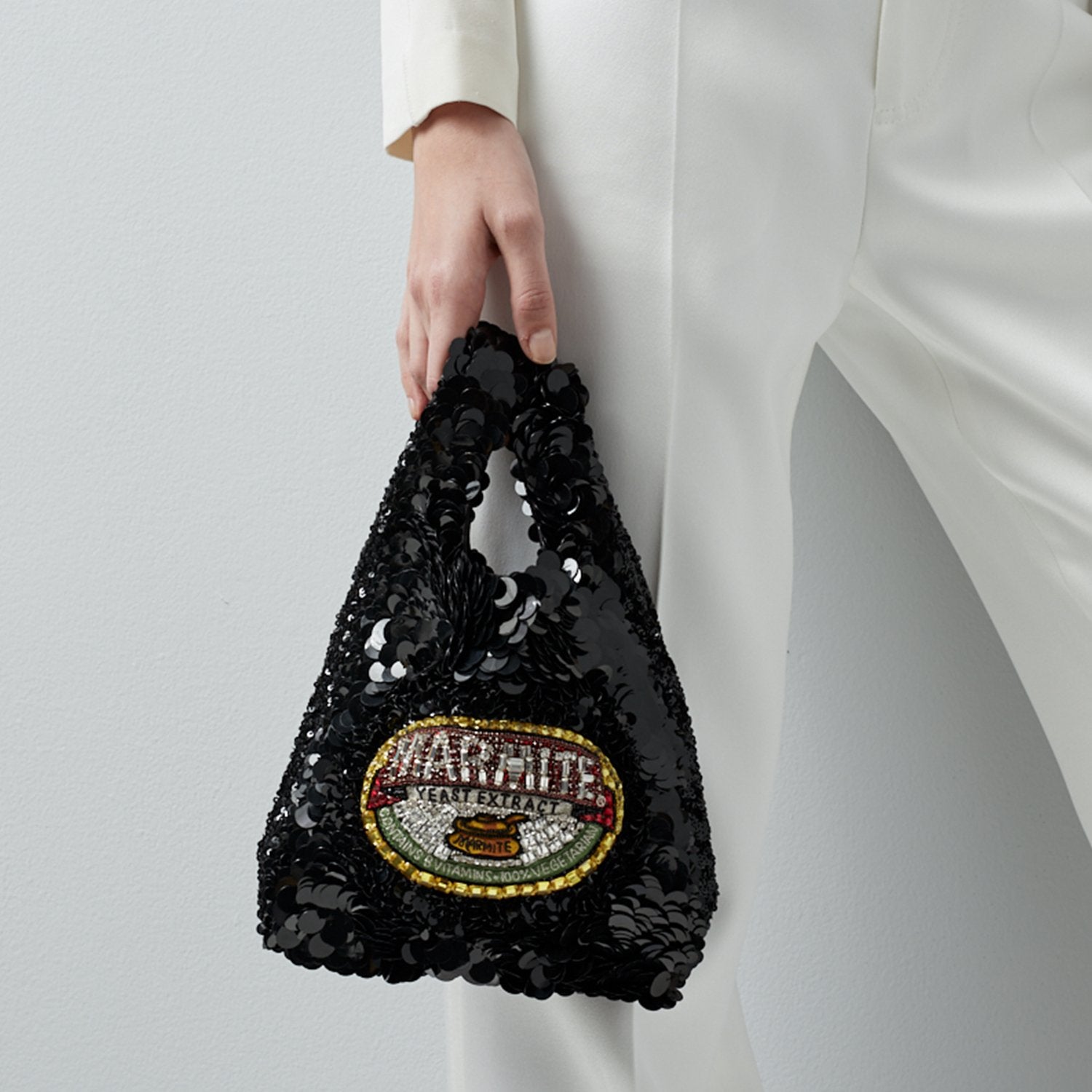 Anya Brands Marmite Tote -

                  
                    Recycled Satin in Black -
                  

                  Anya Hindmarch EU
