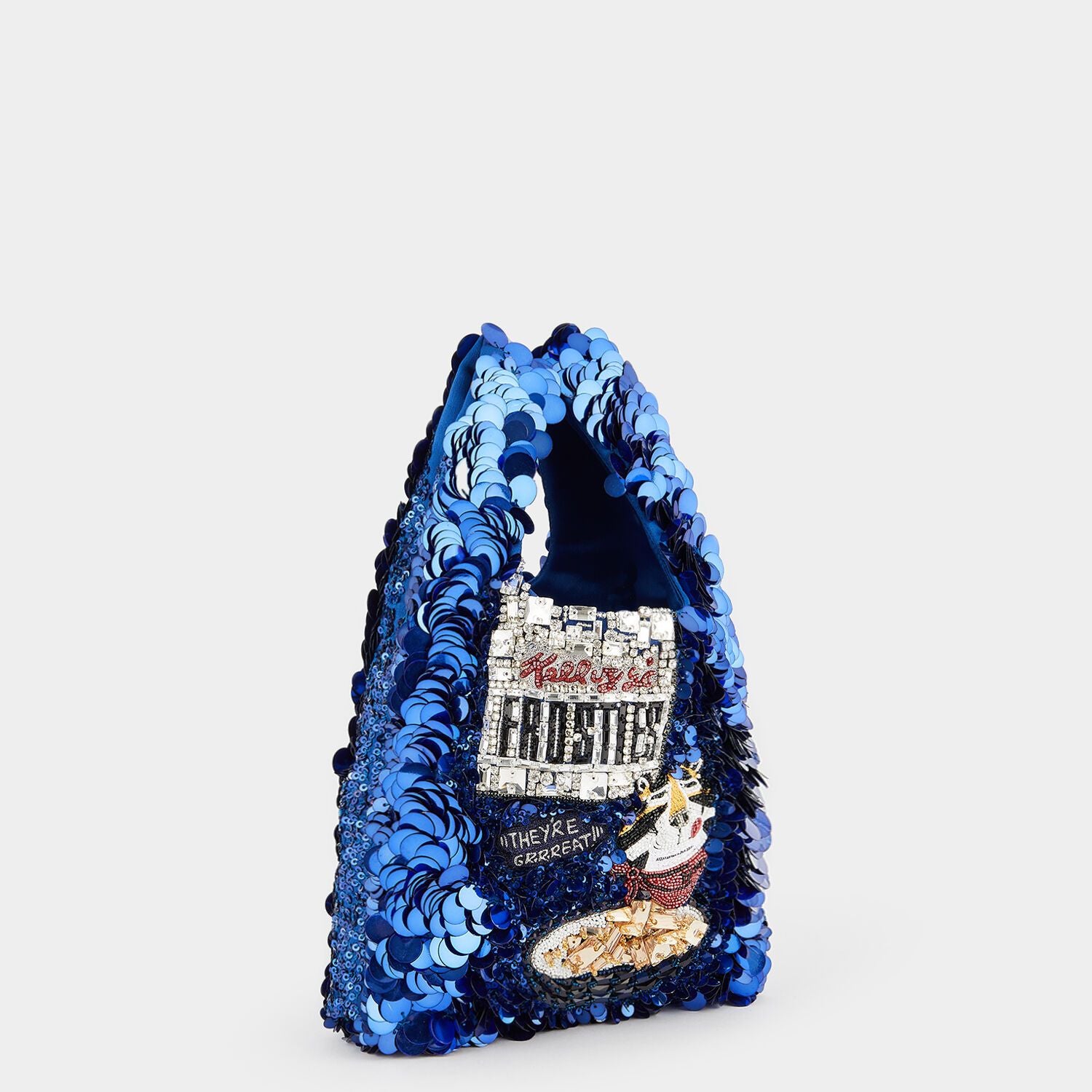 Anya Brands Frosties Tote -

                  
                    Recycled Satin in Blueberry -
                  

                  Anya Hindmarch EU
