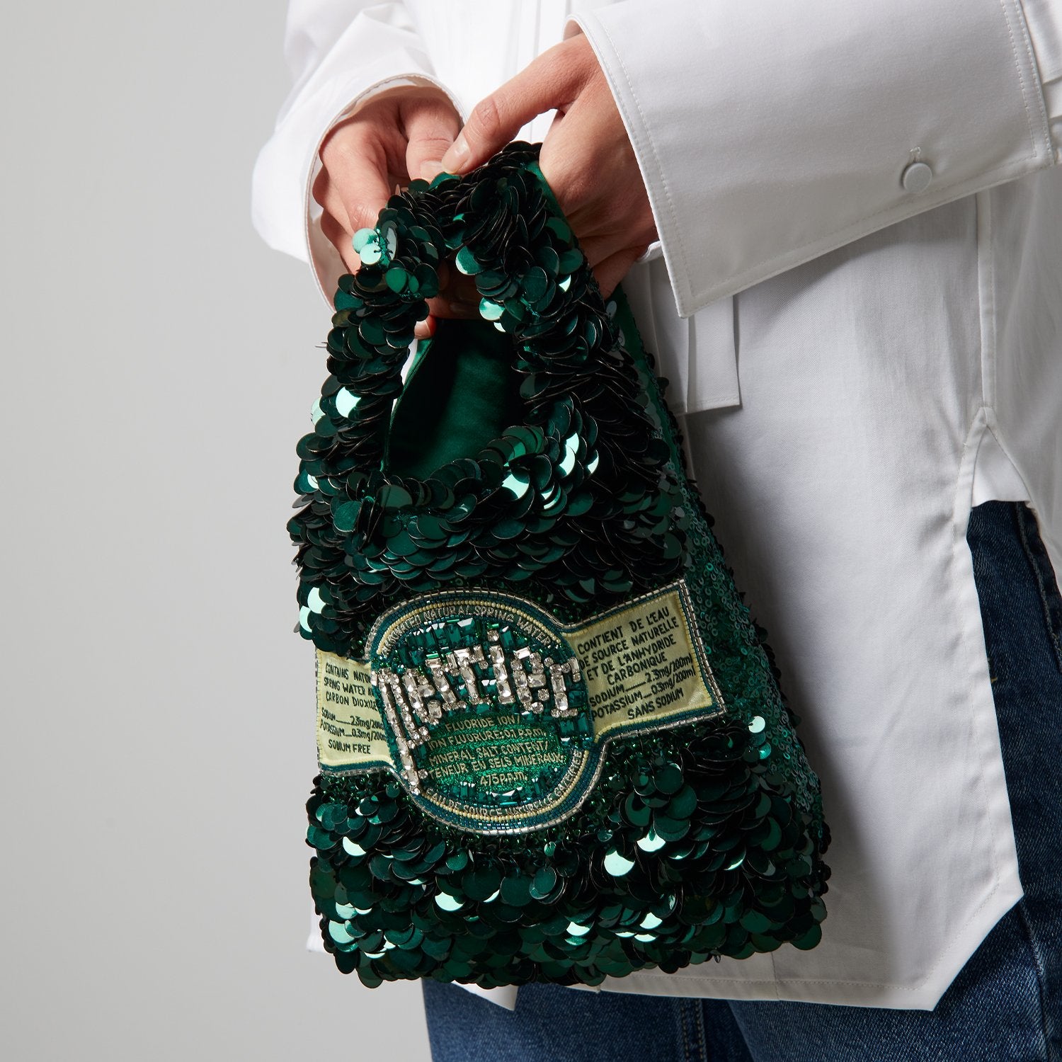 Anya Brands Perrier Tote -

                  
                    Recycled Satin in Bottle Green -
                  

                  Anya Hindmarch EU
