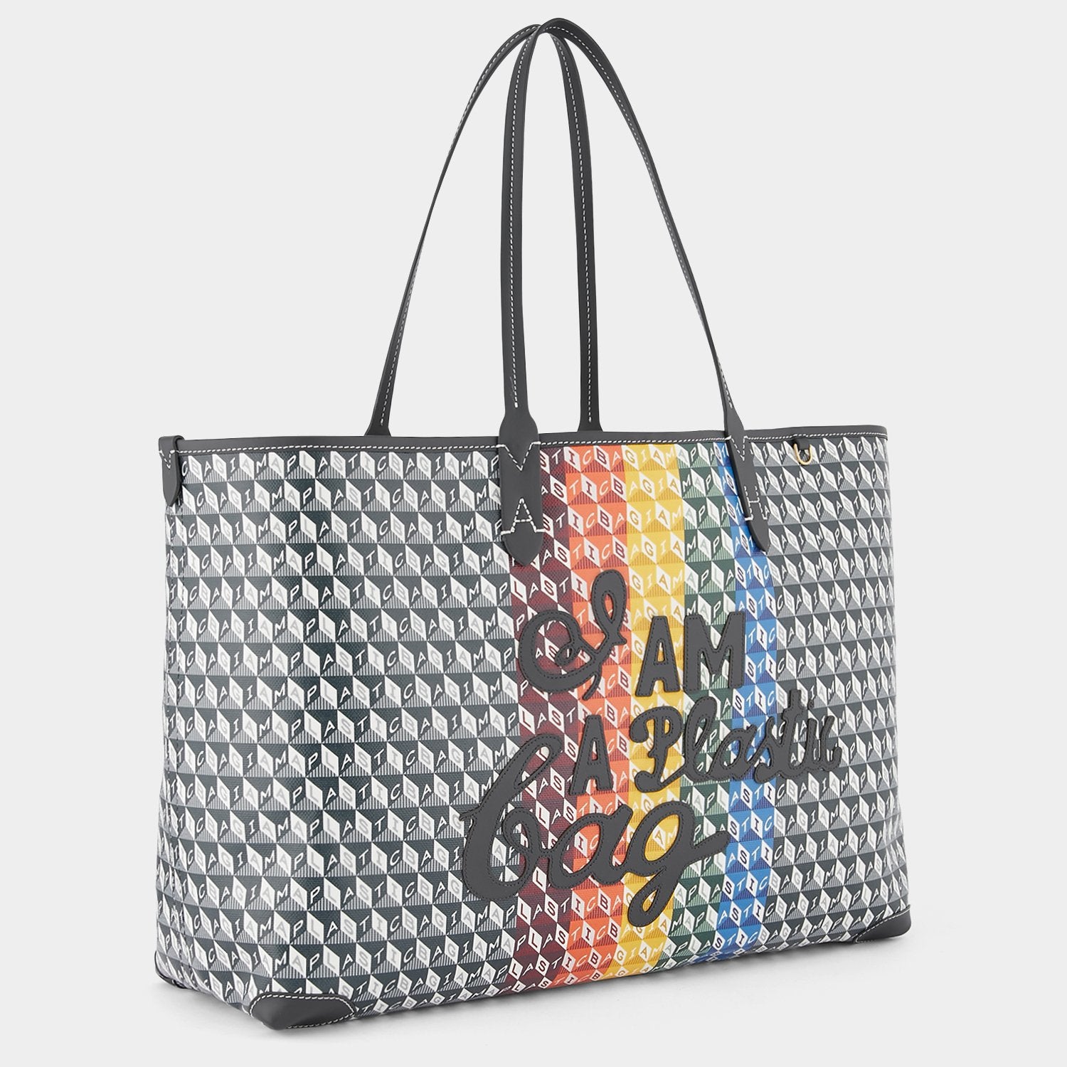 I Am A Plastic Bag Motif Tote -

                  
                    Recycled Coated Canvas in Charcoal -
                  

                  Anya Hindmarch EU
