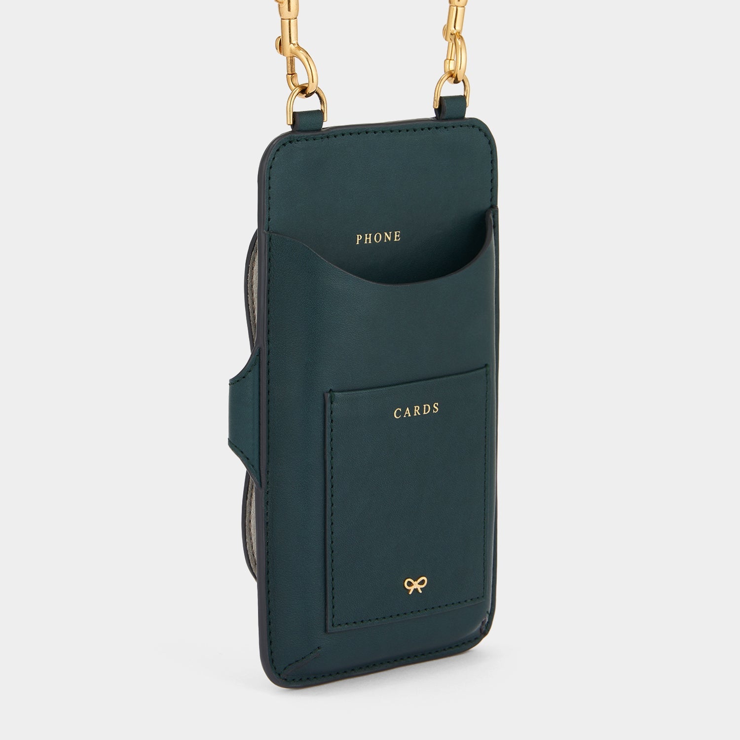 Nastro Phone Pouch on Strap -

                  
                    Flat Leather in Kelp -
                  

                  Anya Hindmarch EU
