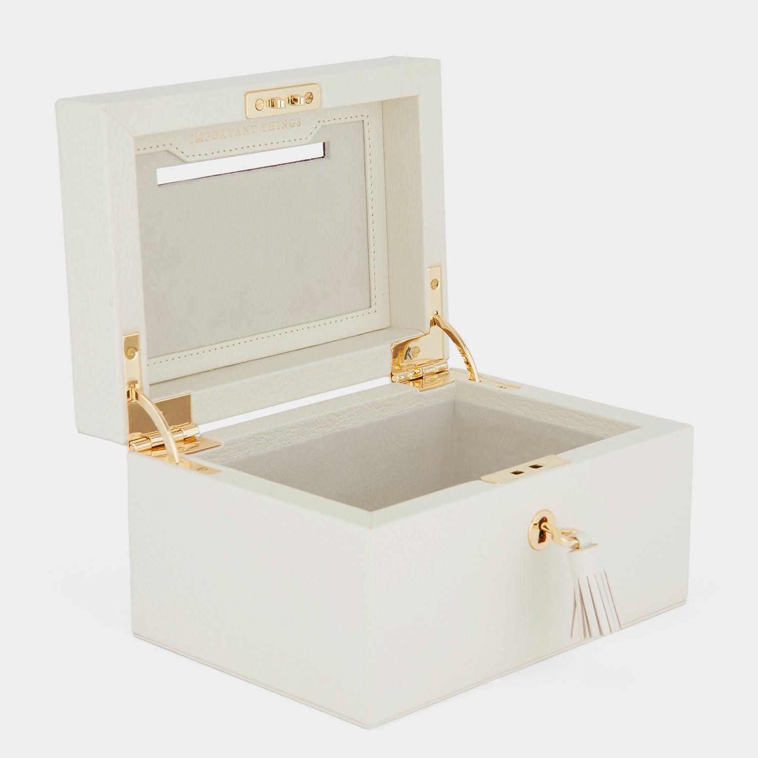 Keep Out Small Box -

                  
                    Capra Leather in Chalk -
                  

                  Anya Hindmarch EU
