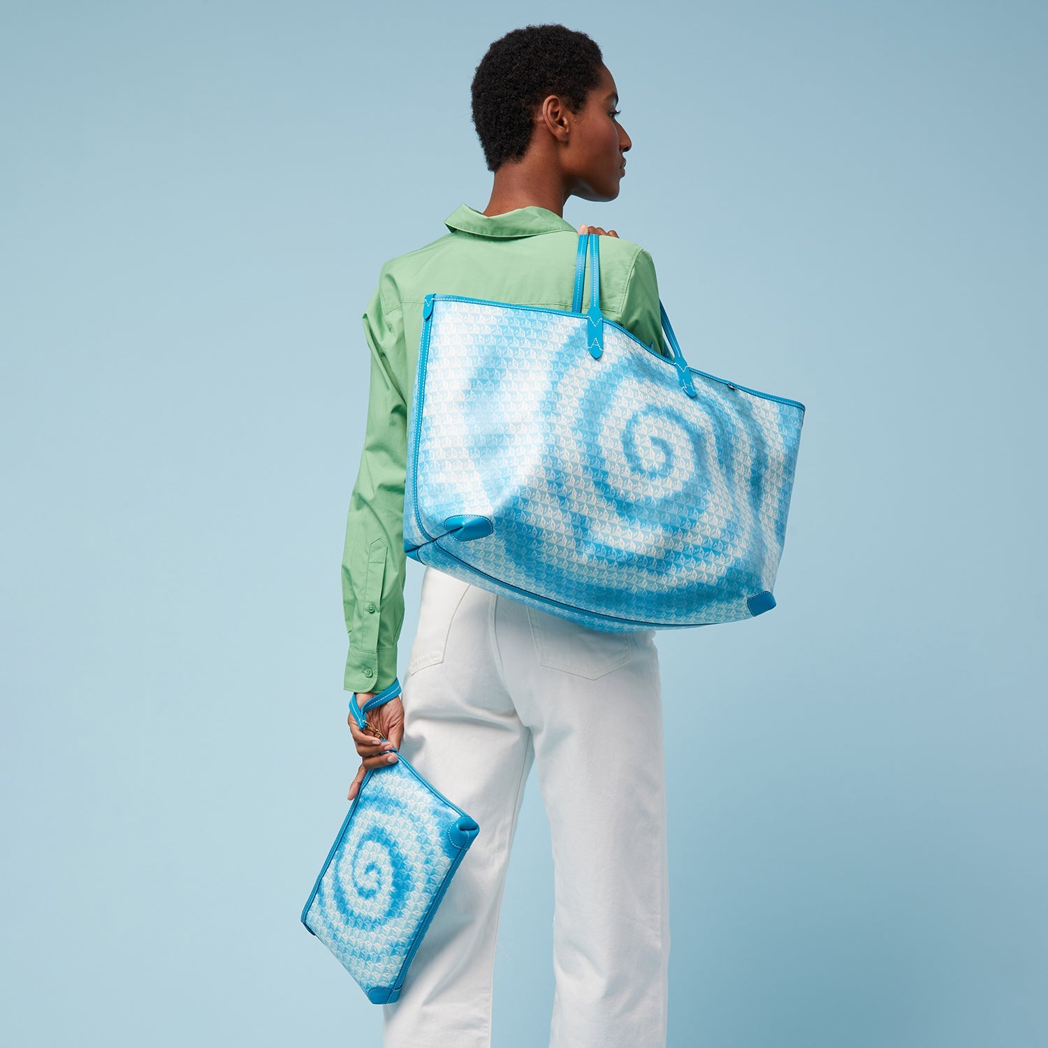I am a Plastic Bag XL Tie Dye Tote -

                  
                    Recycled Canvas in Peacock -
                  

                  Anya Hindmarch EU
