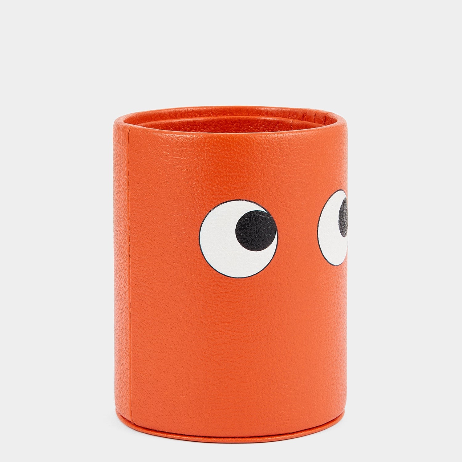 Eyes Pencil Pot -

                  
                    Capra Leather in Clementine -
                  

                  Anya Hindmarch EU
