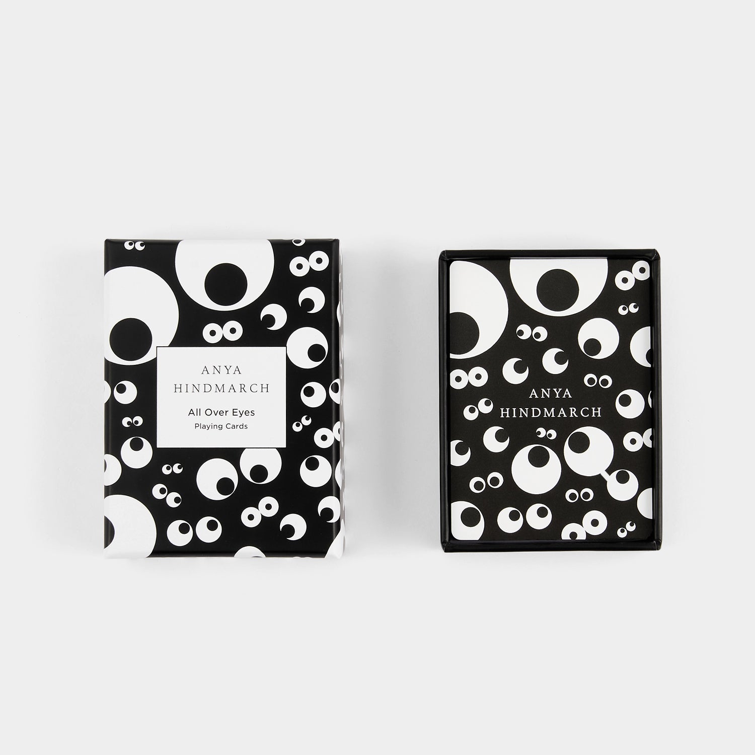 All Over Eyes Playing Cards -

                  
                    Card in Black -
                  

                  Anya Hindmarch EU
