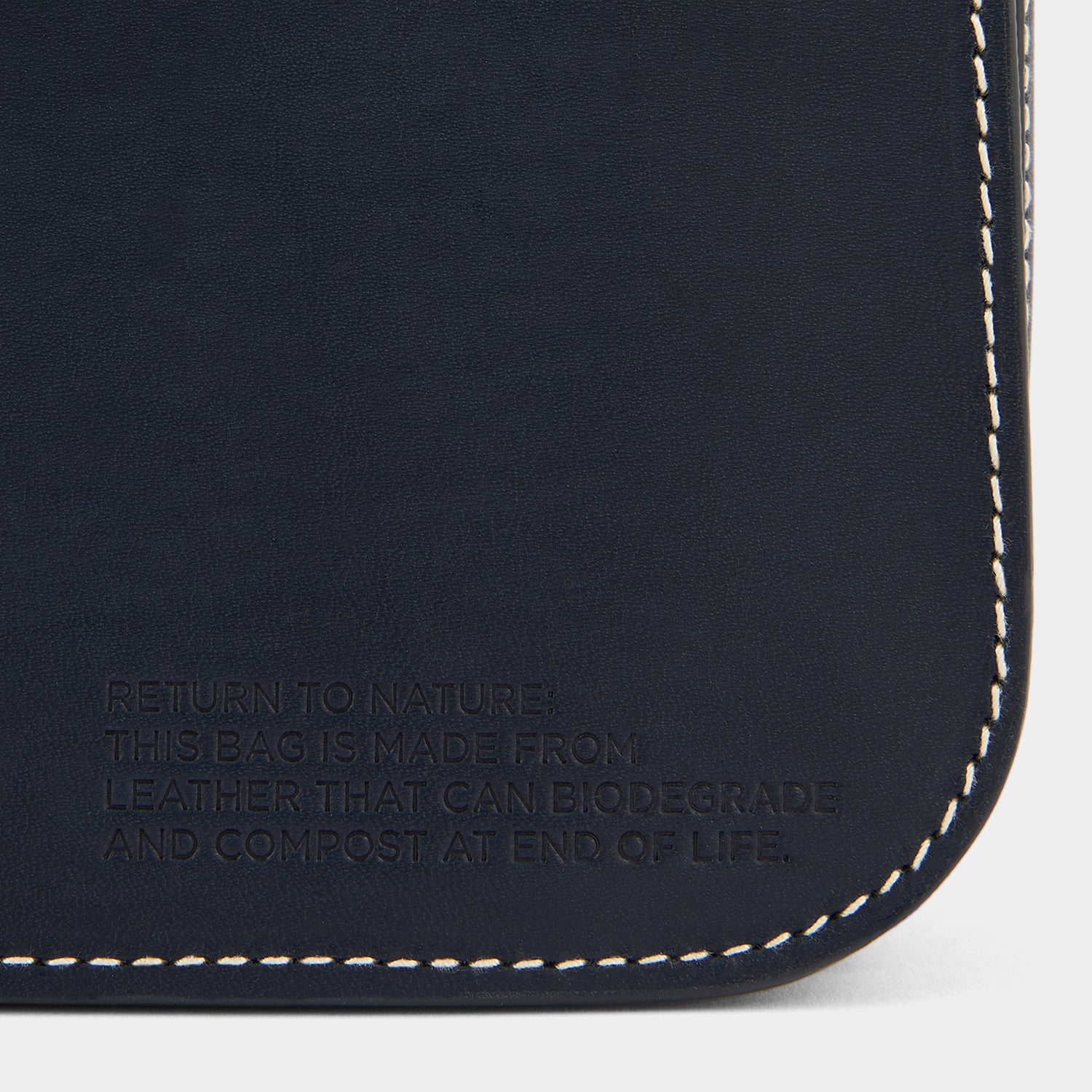 Return to Nature Shoulder Bag -

                  
                    Compostable Leather in Marine -
                  

                  Anya Hindmarch EU
