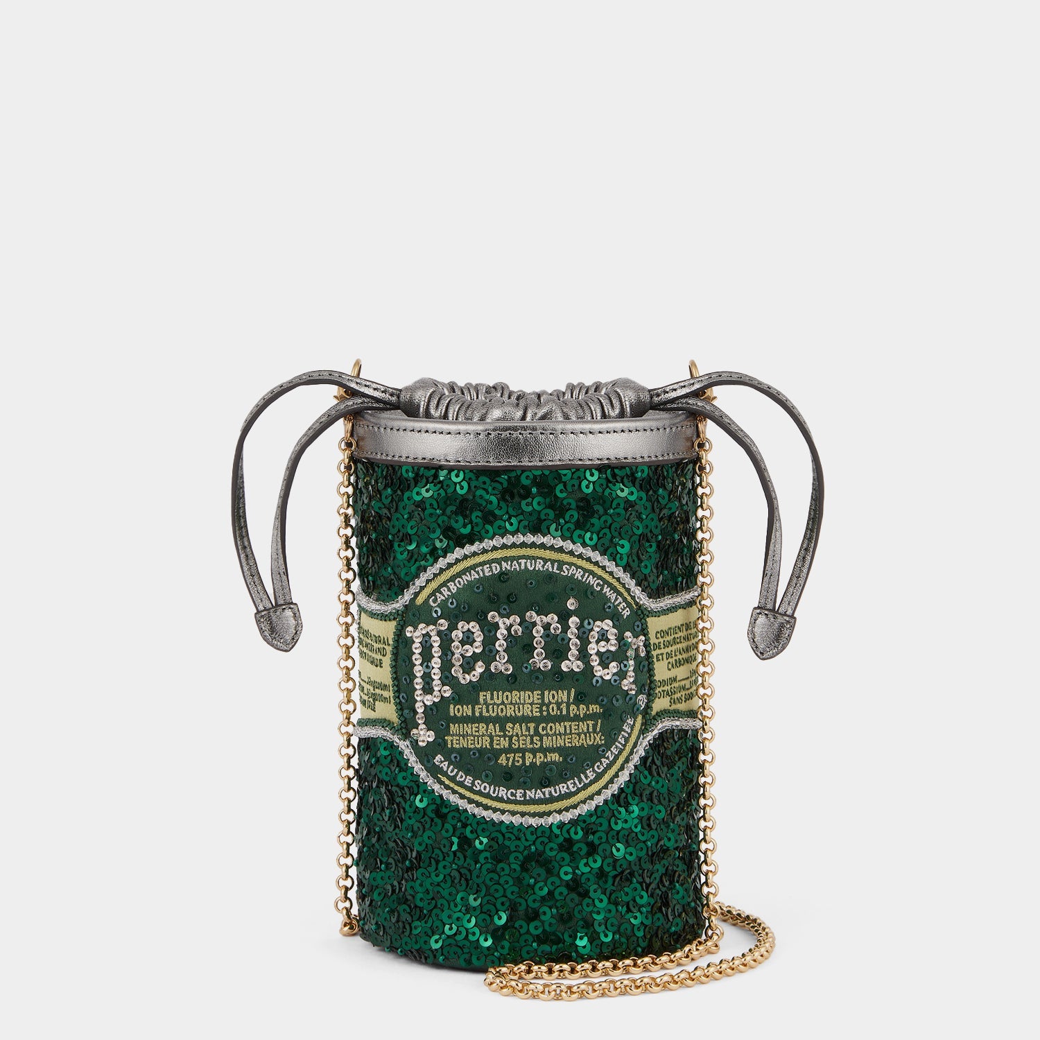 Anya Brands Perrier Mini Bucket Bag -

                  
                    Sequins in Bottle Green -
                  

                  Anya Hindmarch EU
