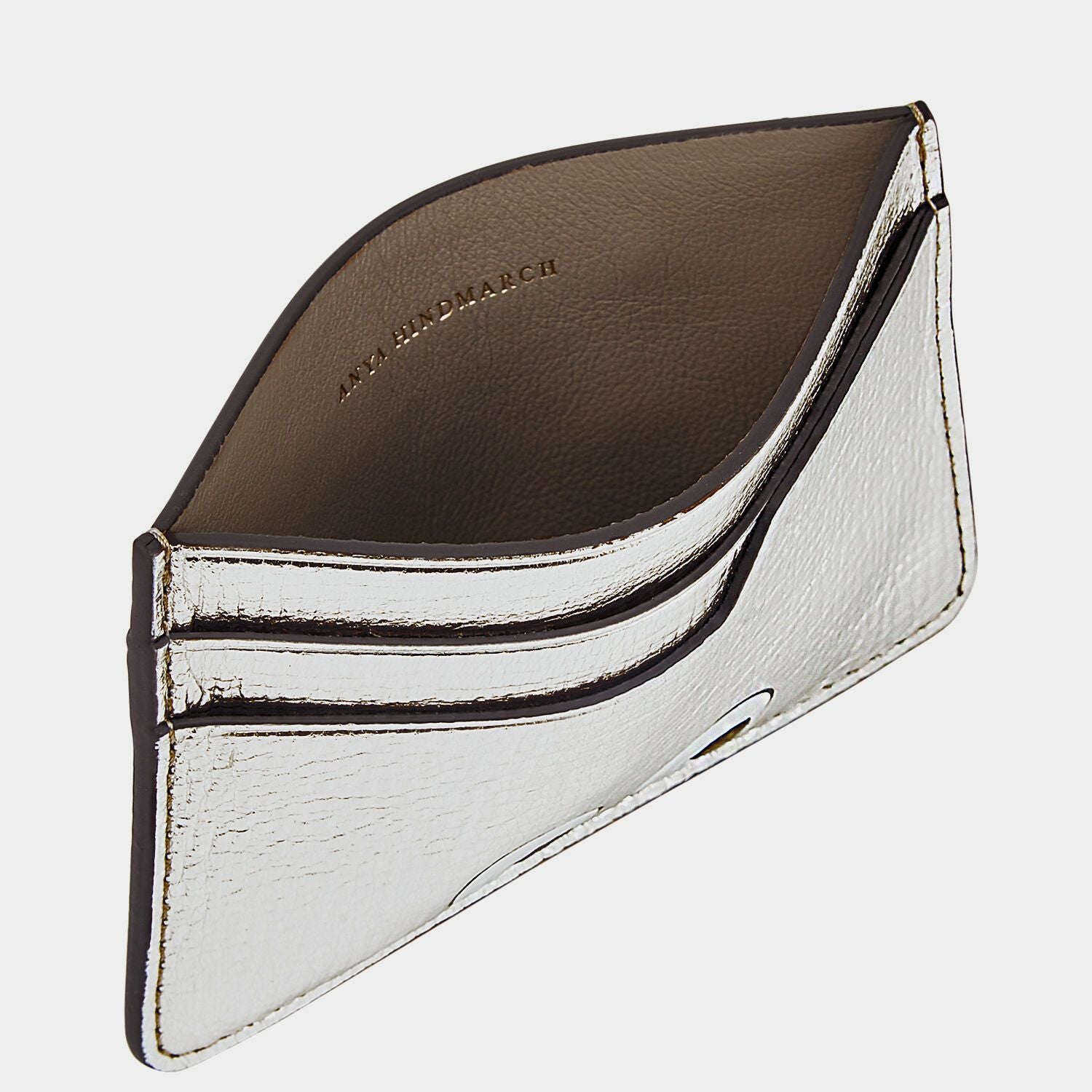 Eyes Card Case -

                  
                    Capra Leather in Silver Metallic -
                  

                  Anya Hindmarch EU

