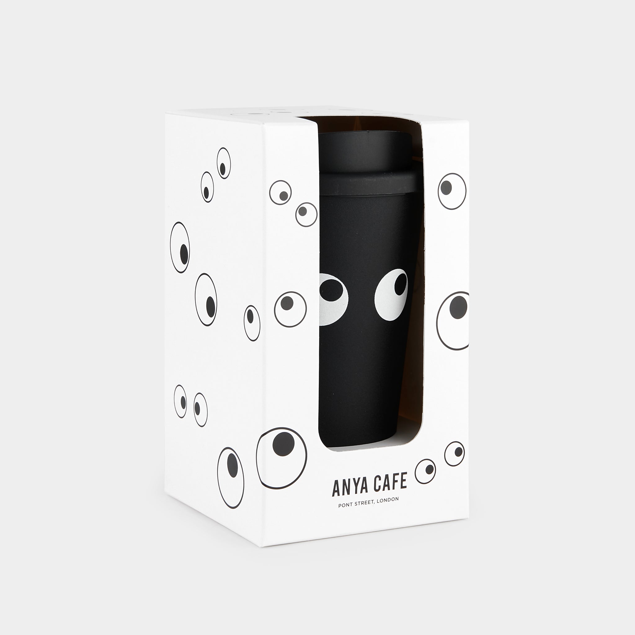 Eyes Coffee Cup -

                  
                    Recycled Plastic in Black -
                  

                  Anya Hindmarch EU

