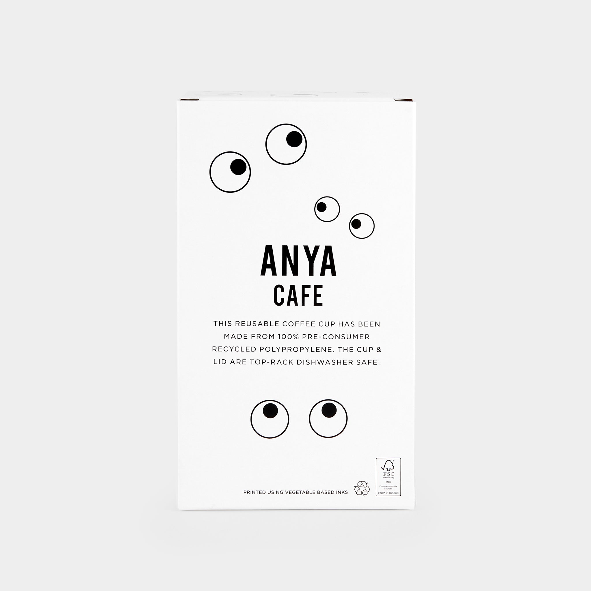 Eyes Coffee Cup -

                  
                    Recycled Plastic in Black -
                  

                  Anya Hindmarch EU
