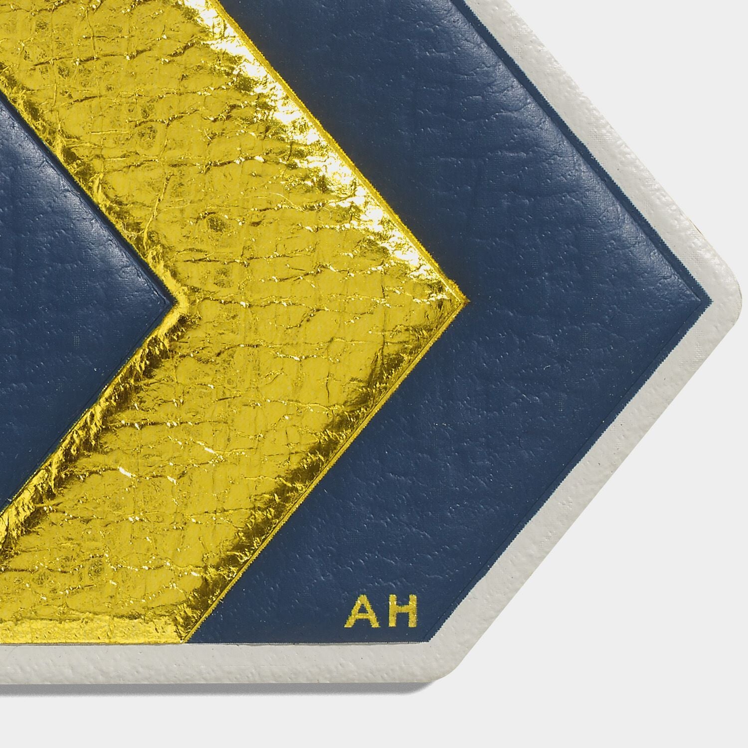 Chevron Leather Sticker -

                  
                    Metallic Capra in Mustard -
                  

                  Anya Hindmarch EU
