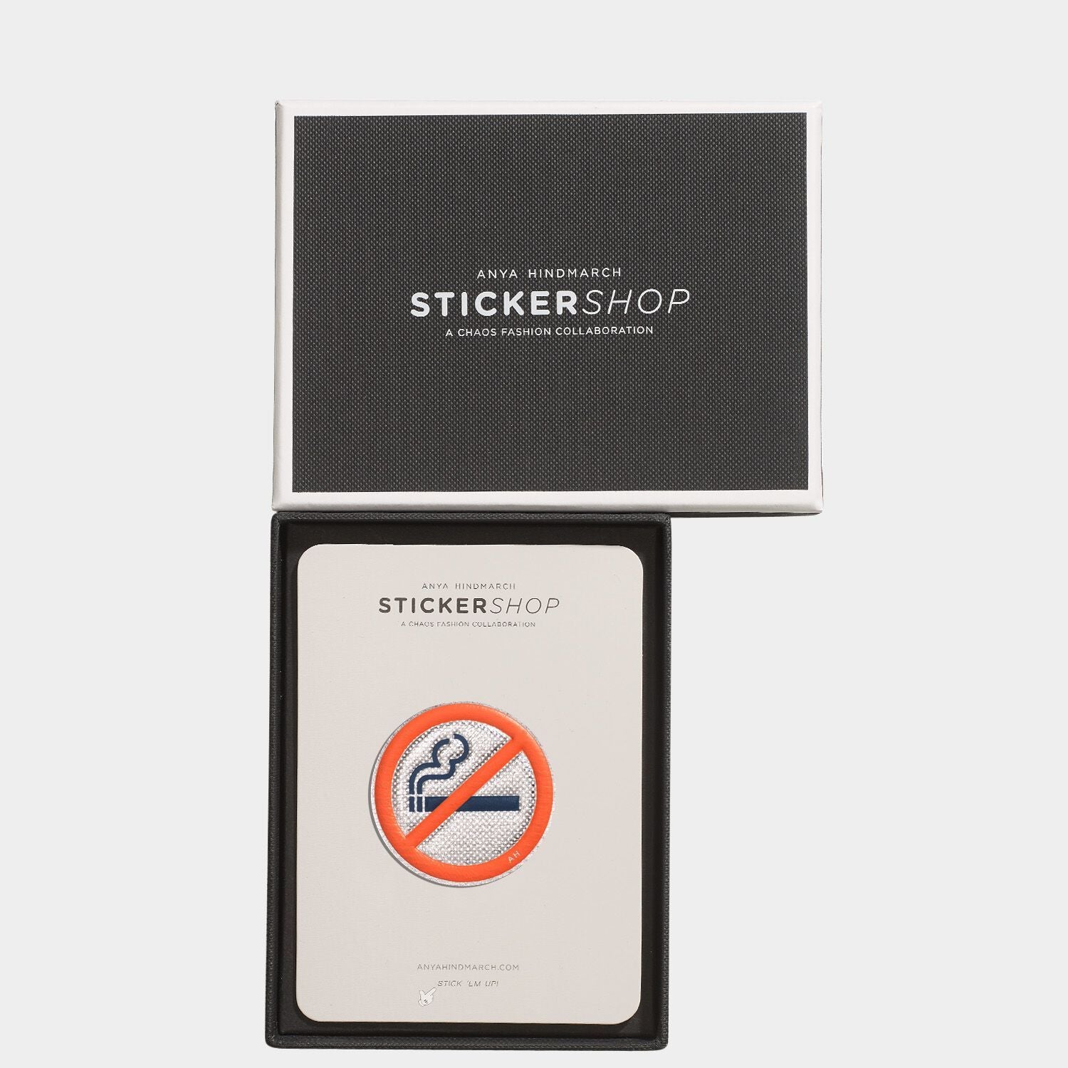No Smoking Leather Sticker -

                  
                    Metallic Capra in Silver -
                  

                  Anya Hindmarch EU
